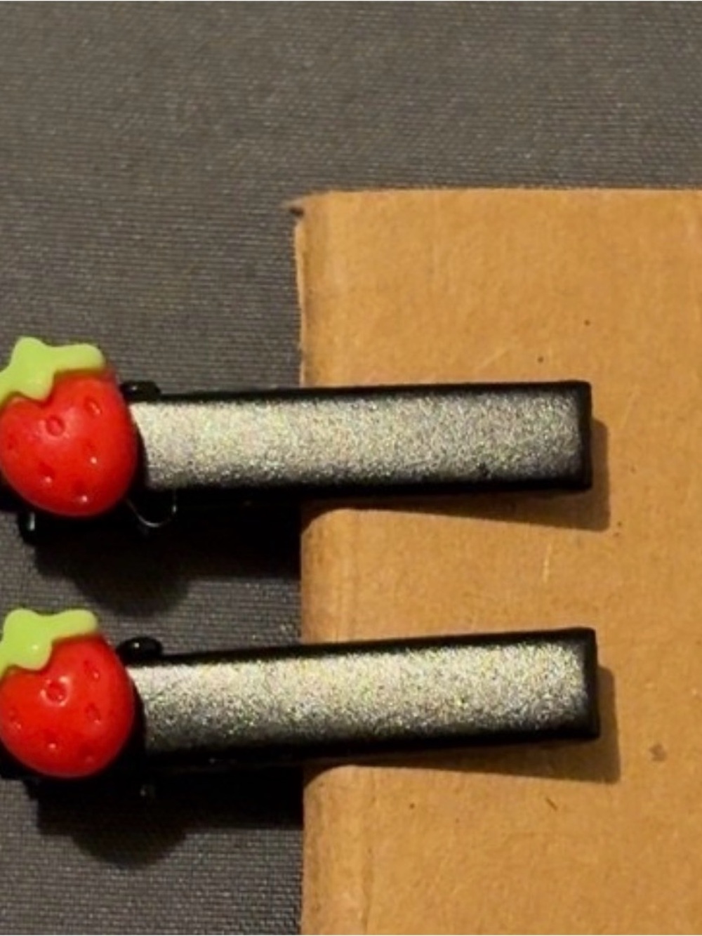 Strawberry hair clips
